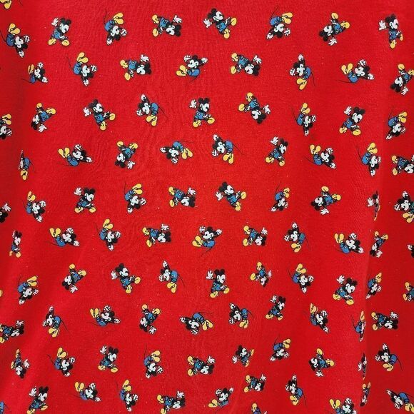 Vintage disney 90s mickey mouse shirt long red medium small - Picture 4 of 4